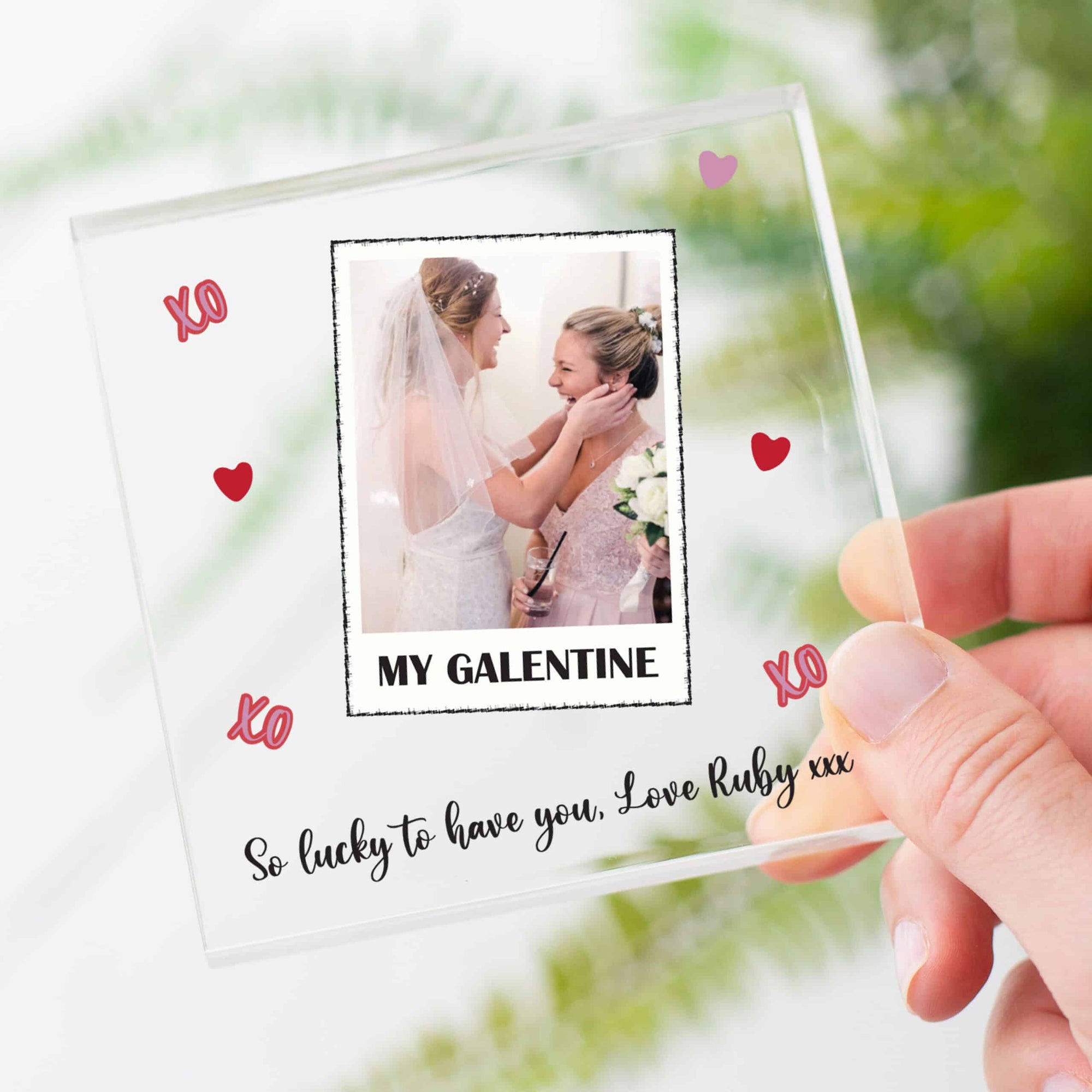 Personalised Photo Galentine Acrylic Block
