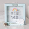 Personalised My First Pennies Blue Money Box