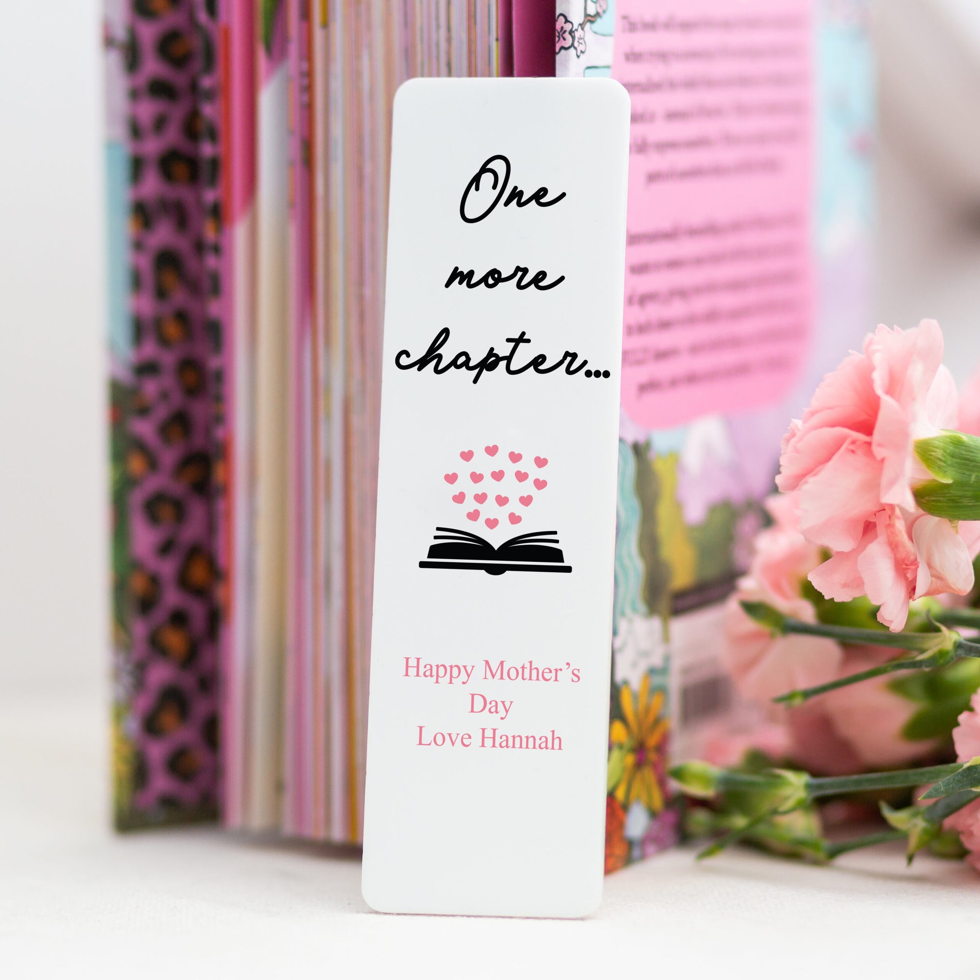 Personalised One More Chapter Heart Bookmark