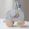 Personalised Wooden Elephant Wire and Bead Toy
