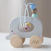 Personalised Wooden Elephant Wire and Bead Toy
