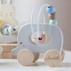 Personalised Wooden Elephant Wire and Bead Toy