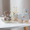 Personalised Wooden Teddy Wire and Bead Toy