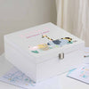 Personalised White Wooden Kids Safari Birthday Card Storage Box