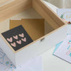 Personalised White Wooden Kids Safari Birthday Card Storage Box