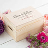 Personalised Wooden Wedding Memories Storage Box