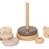 Personalised Wooden Natural Teddy Stacking Toy