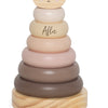 Personalised Wooden Natural Teddy Stacking Toy