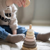 Personalised Wooden Natural Teddy Stacking Toy