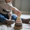 Personalised Wooden Natural Teddy Stacking Toy