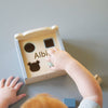 Personalised Wooden Teddy Sorterbox Puzzle Shapes Toy