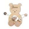 Personalised Wooden Natural Teddy Motor Pull Toy