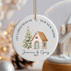 Personalised New Home Christmas Ceramic Bauble