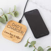 Personalised Bamboo Wireless Phone Charger