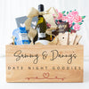 Personalised Wooden Printed Valentine's Day Date Night Crate