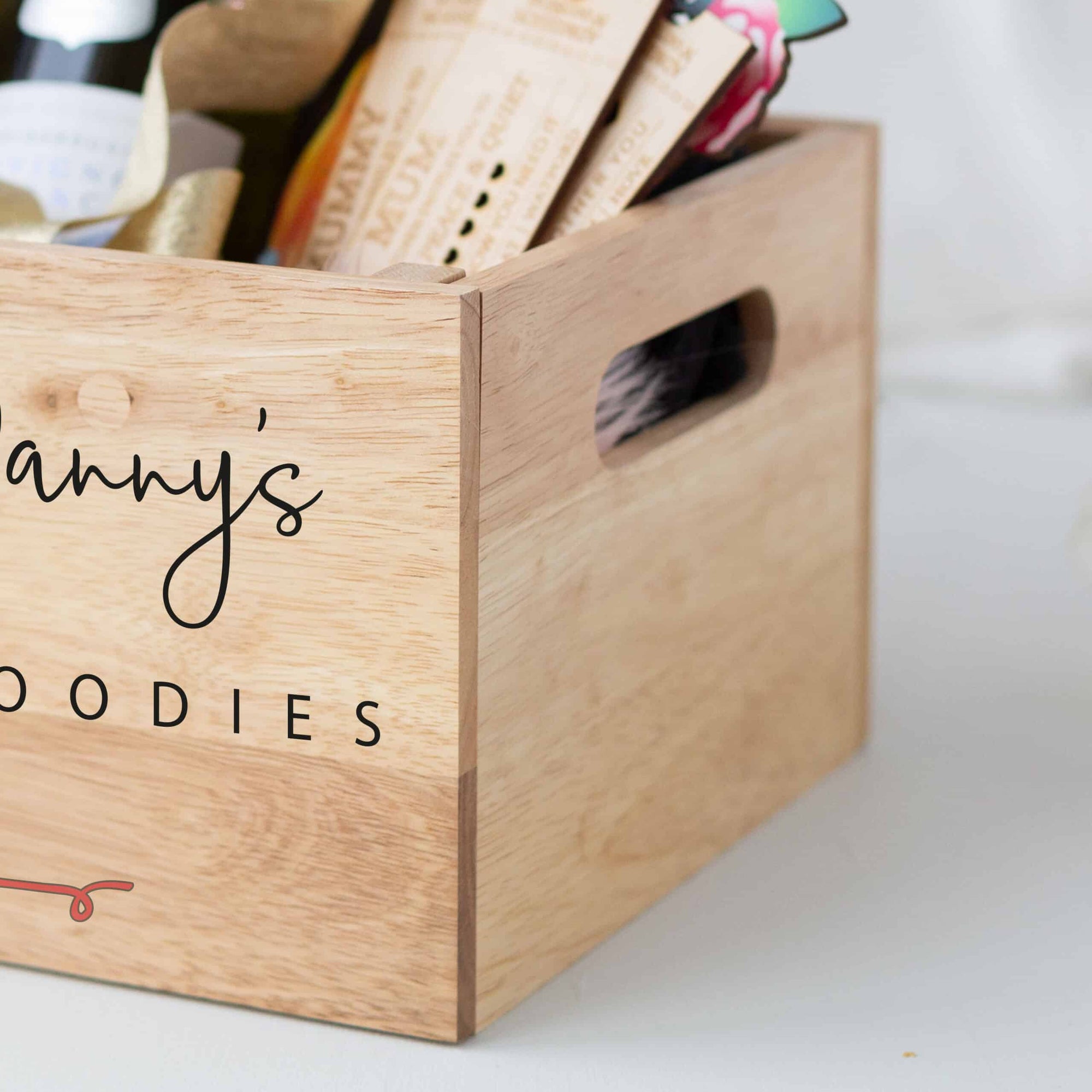 Personalised Wooden Printed Valentine's Day Date Night Crate