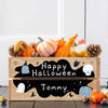Personalised Pine Halloween Crate - Happy Halloween