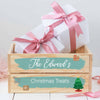 Personalised Christmas Family Wooden Pine Crate - Brush