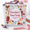 Personalised Metal Square Christmas Chocolate Sweet Biscuit Tin