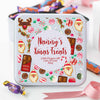 Personalised Metal Square Christmas Chocolate Sweet Biscuit Tin