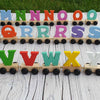 Unicorn Light & Pastel Colours Wooden Letter Toy Train