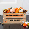 Personalised Pine Halloween Crate - Eat if you dare!