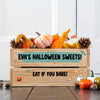 Personalised Pine Halloween Crate - Eat if you dare!