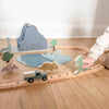 Personalised Wooden Dinosaur World Car Train Set