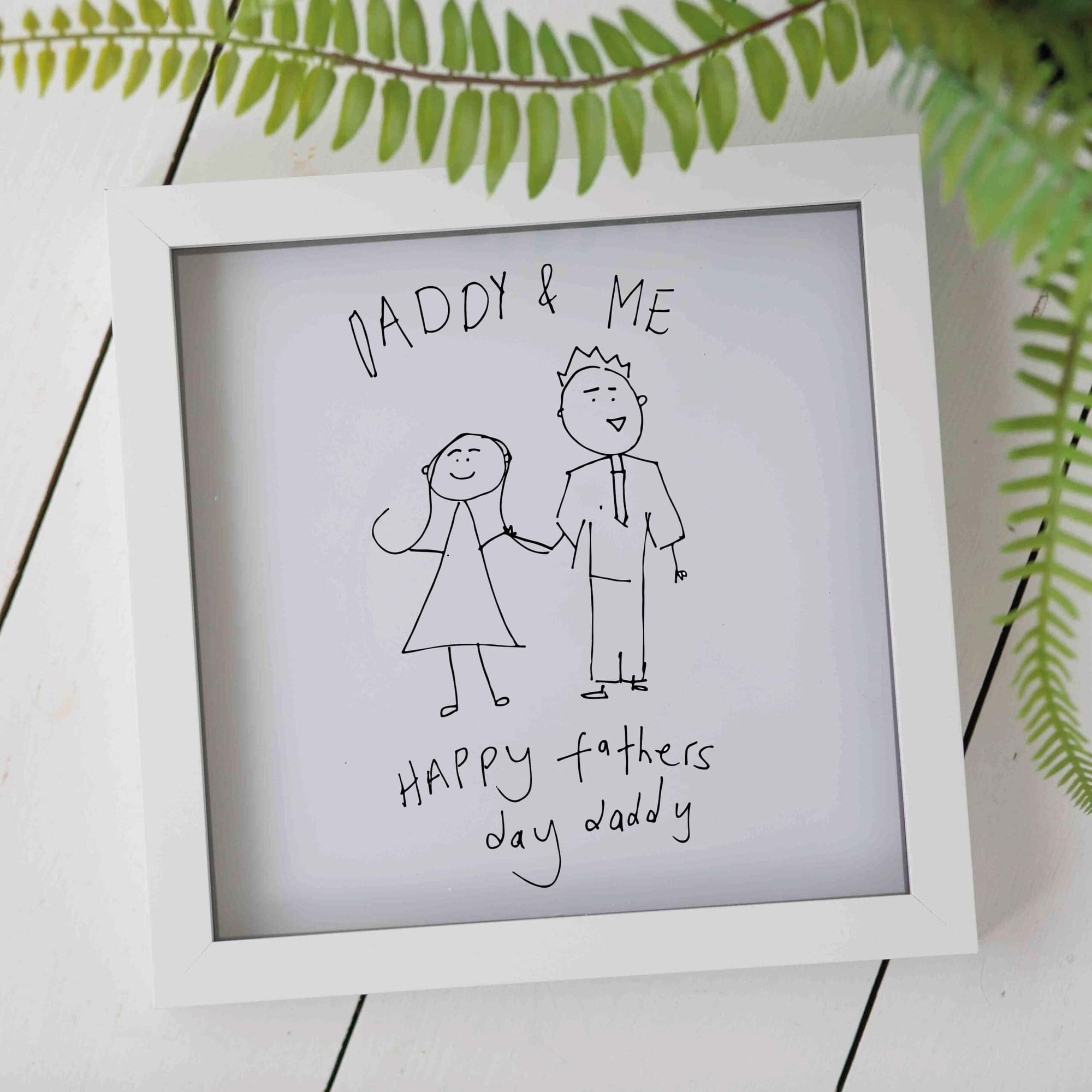 Personalised Childrens Drawing Glass Printed Frame