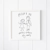 Personalised Childrens Drawing Glass Printed Frame