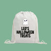 Personalised Halloween Trick or Treat Drawstring Bag - Ghost
