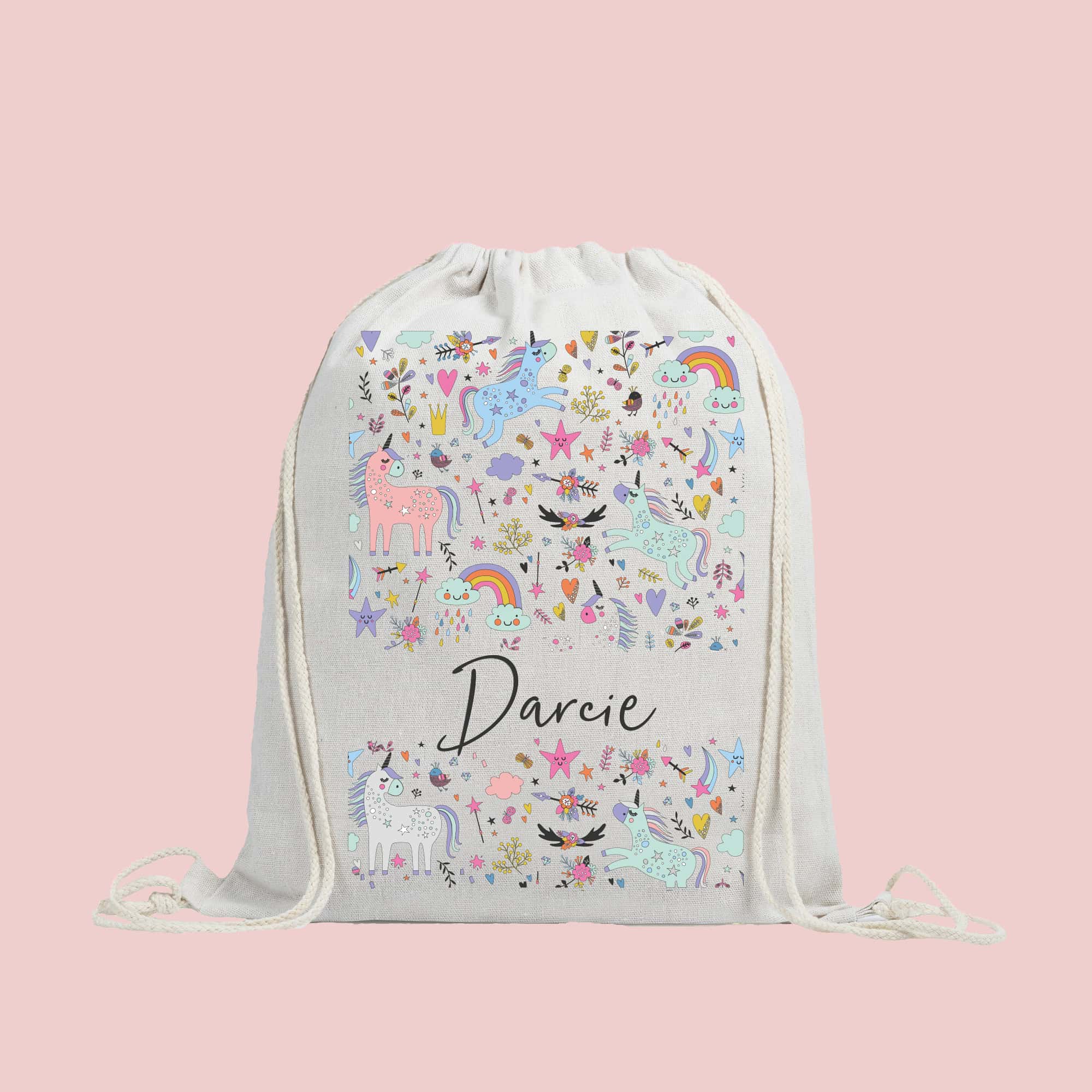 Personalised Unicorn Back to School Bag