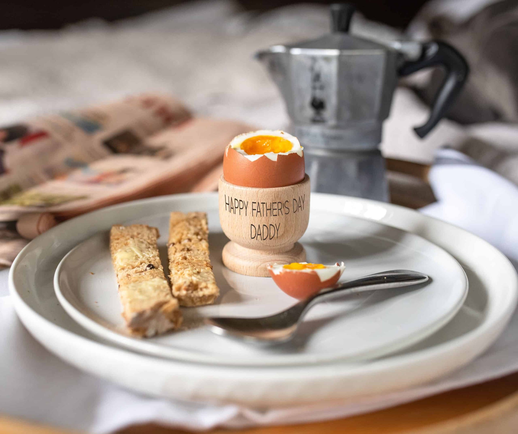 Personalised Wooden Father's Day Egg Cup