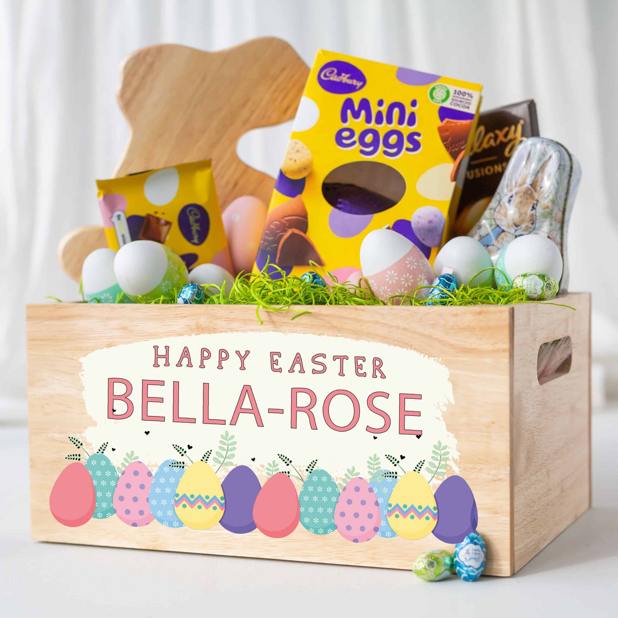 Personalised Large Wooden Easter Crate