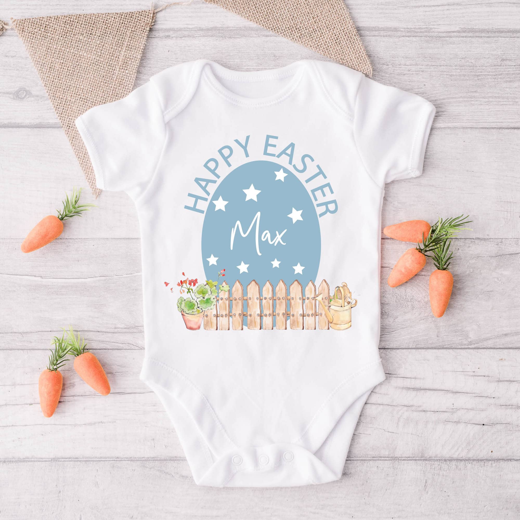Personalised Happy Easter Babygrow or Sleepsuit