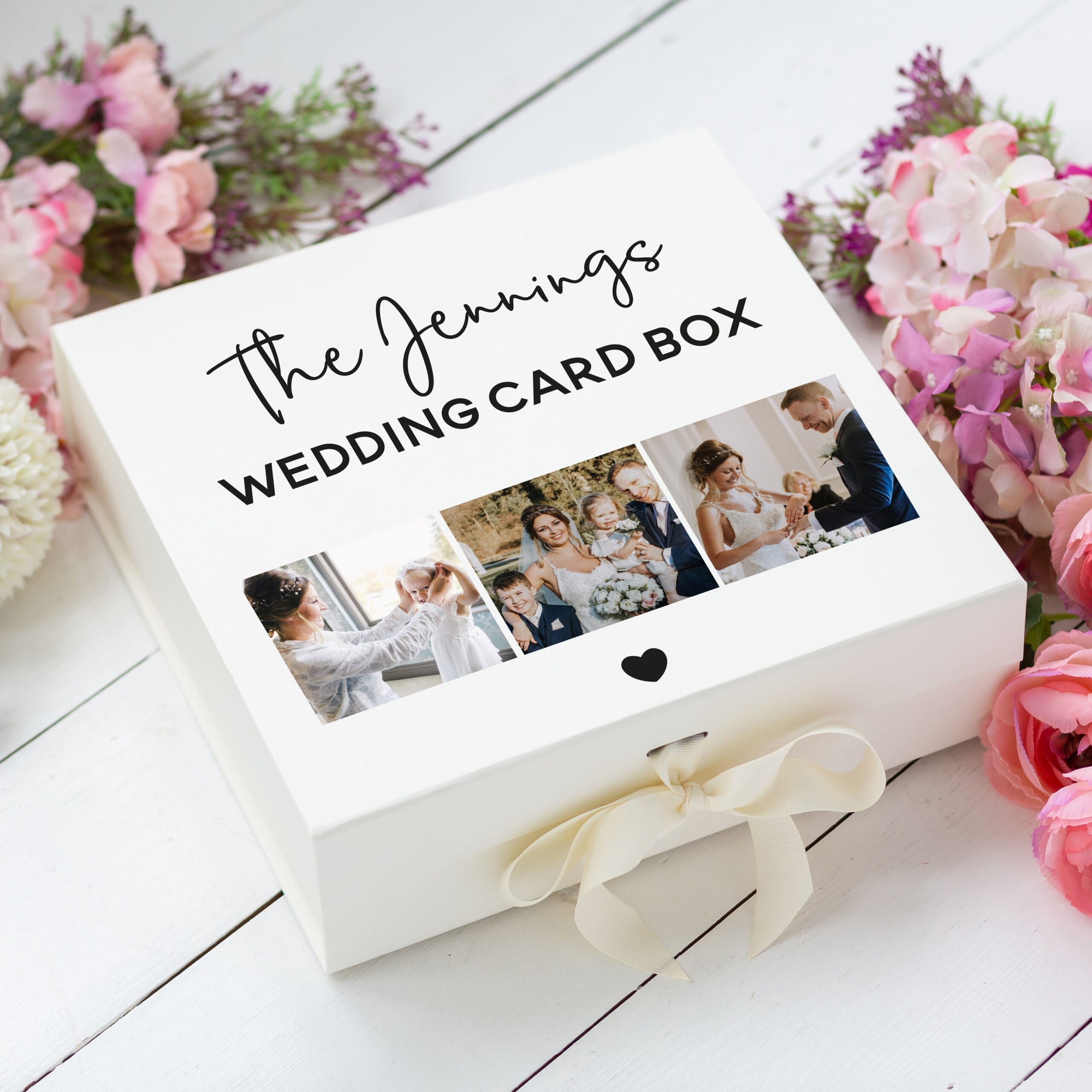 Personalised Photo Wedding Memory Box - Choose Your Colour