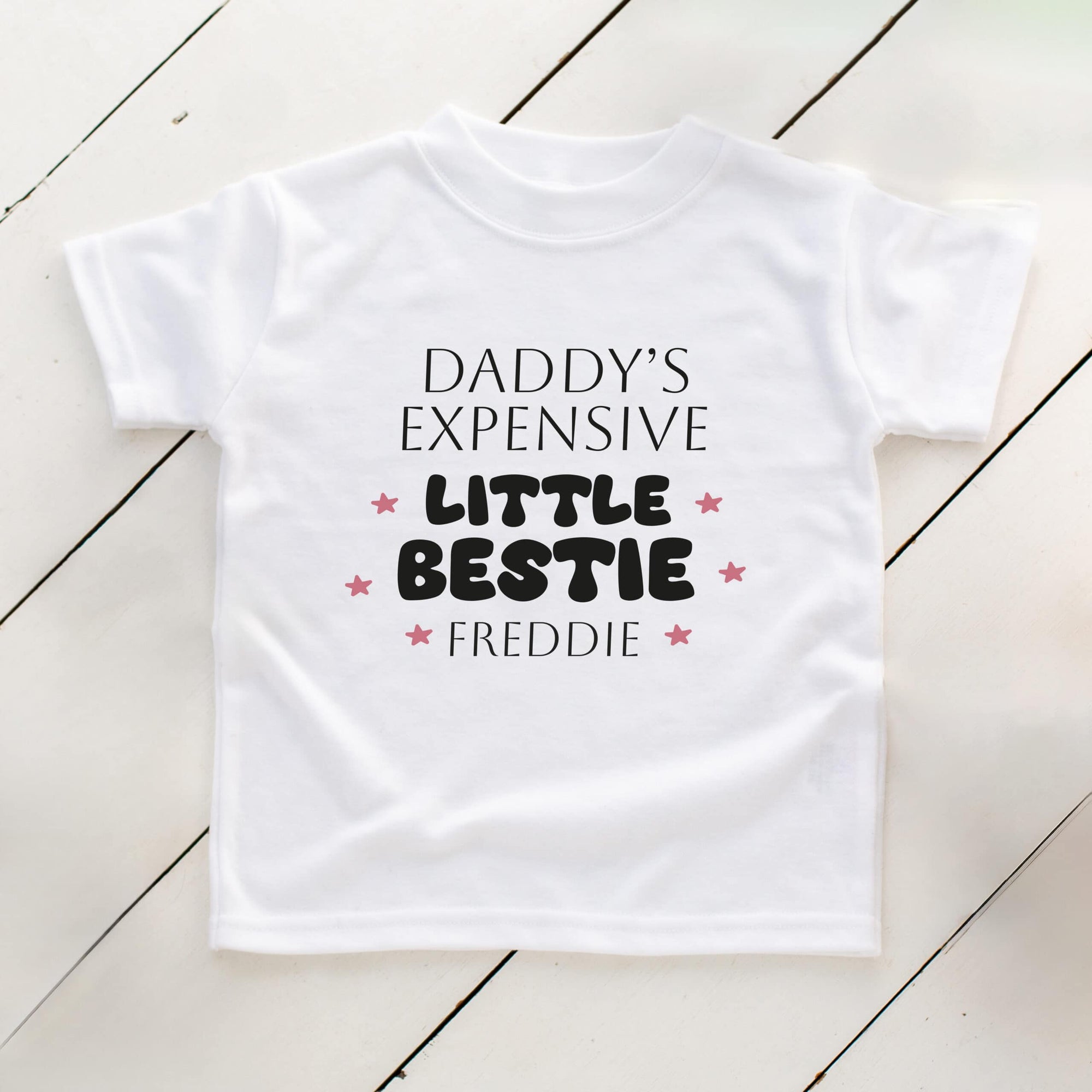 Personalised Father's Day Daddy's Little Bestie Babygrow