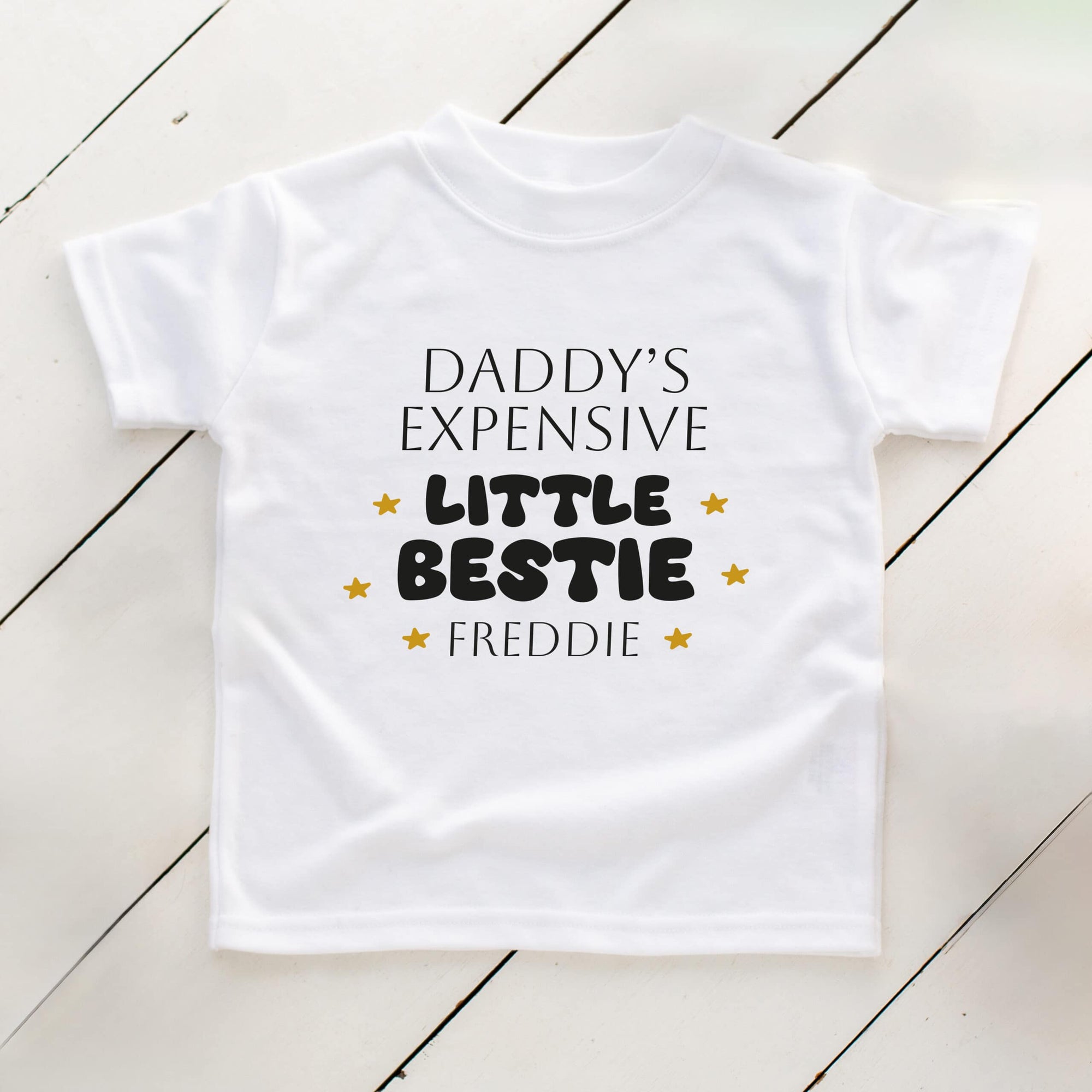 Personalised Father's Day Daddy's Little Bestie Babygrow