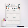 Personalised Whiteboard Weekly Fitness Planner - Blue