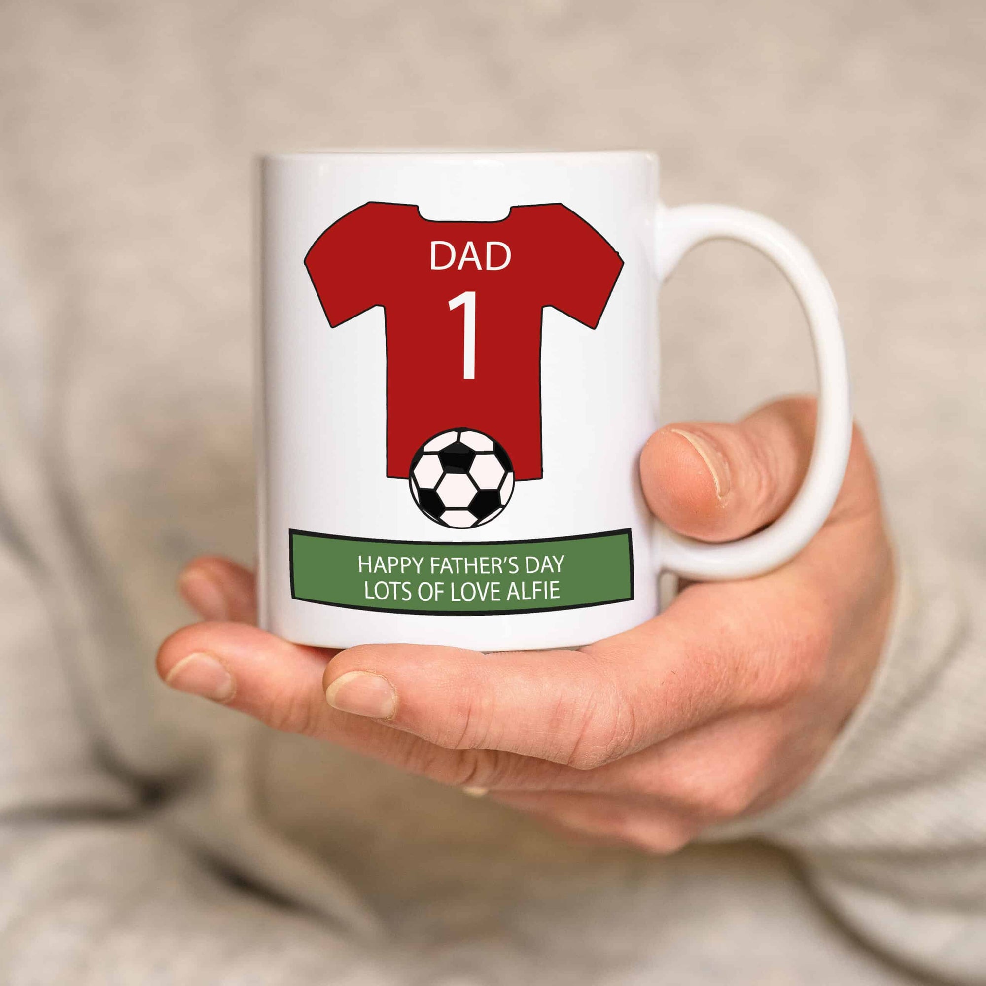 Personalised Football T-Shirt Mug