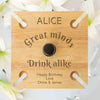 Personalised Wooden 4 Wine Glass & Bottle Holder