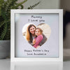 Personalised Love Heart Photo Glass Printed Frame