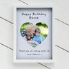 Personalised Photo Heart Glass Printed Frame