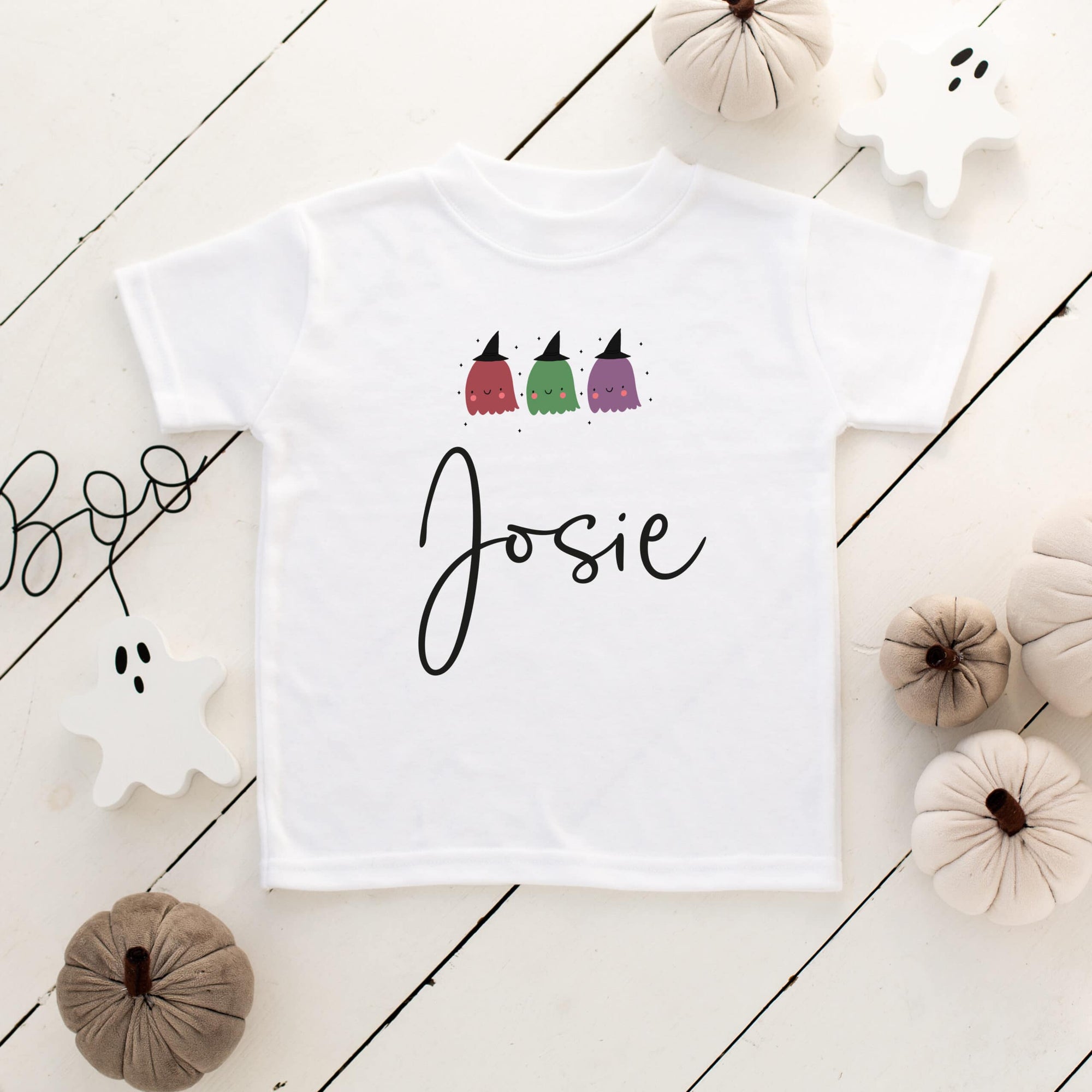 Personalised Halloween Ghost Babygrow/Sleepsuit/T-Shirt