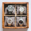 Personalised 4 Watches Wood And Glass Watch Box