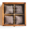 Personalised 4 Watches Wood And Glass Watch Box