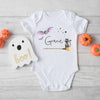 Personalised Baby Halloween Babygrow/Sleepsuit - Cat Broom