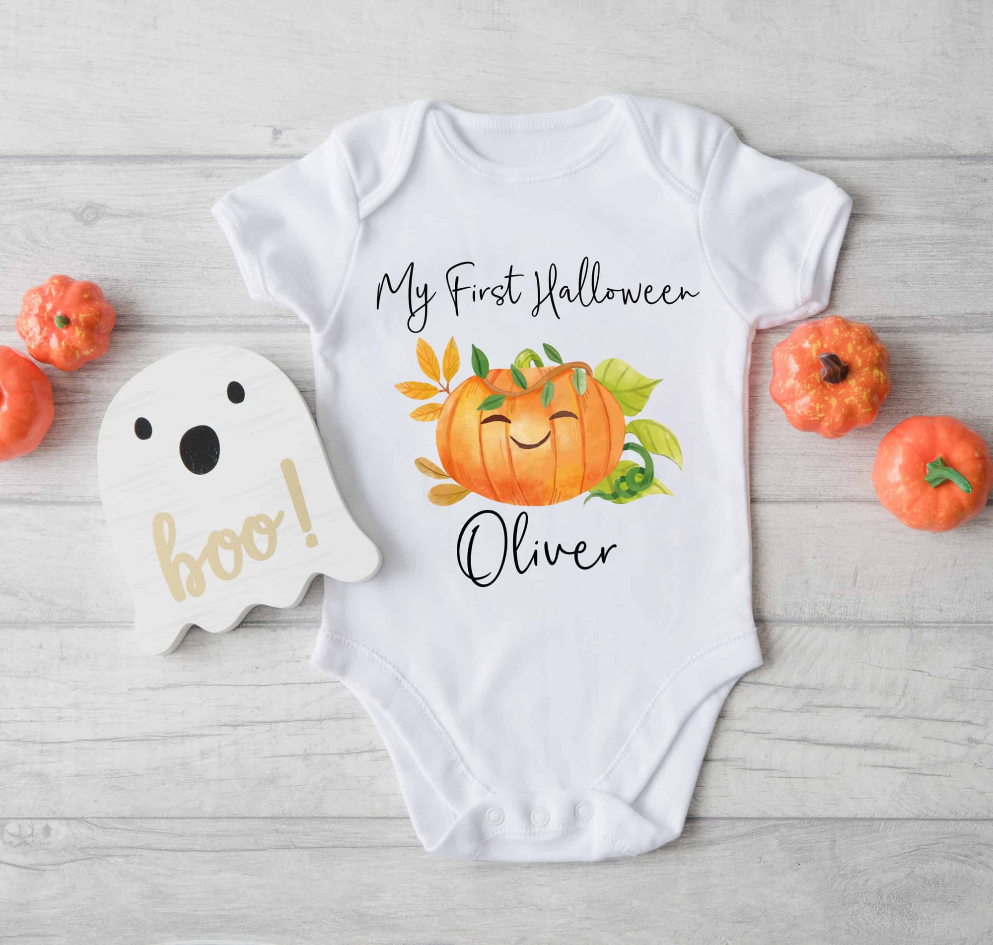 Personalised Baby Halloween Babygrow/Sleepsuit - First Halloween