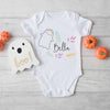 Personalised Baby Halloween Babygrow/Sleepsuit - Flower Ghost