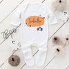 Personalised Baby Halloween Babygrow/Sleepsuit - Spider Name